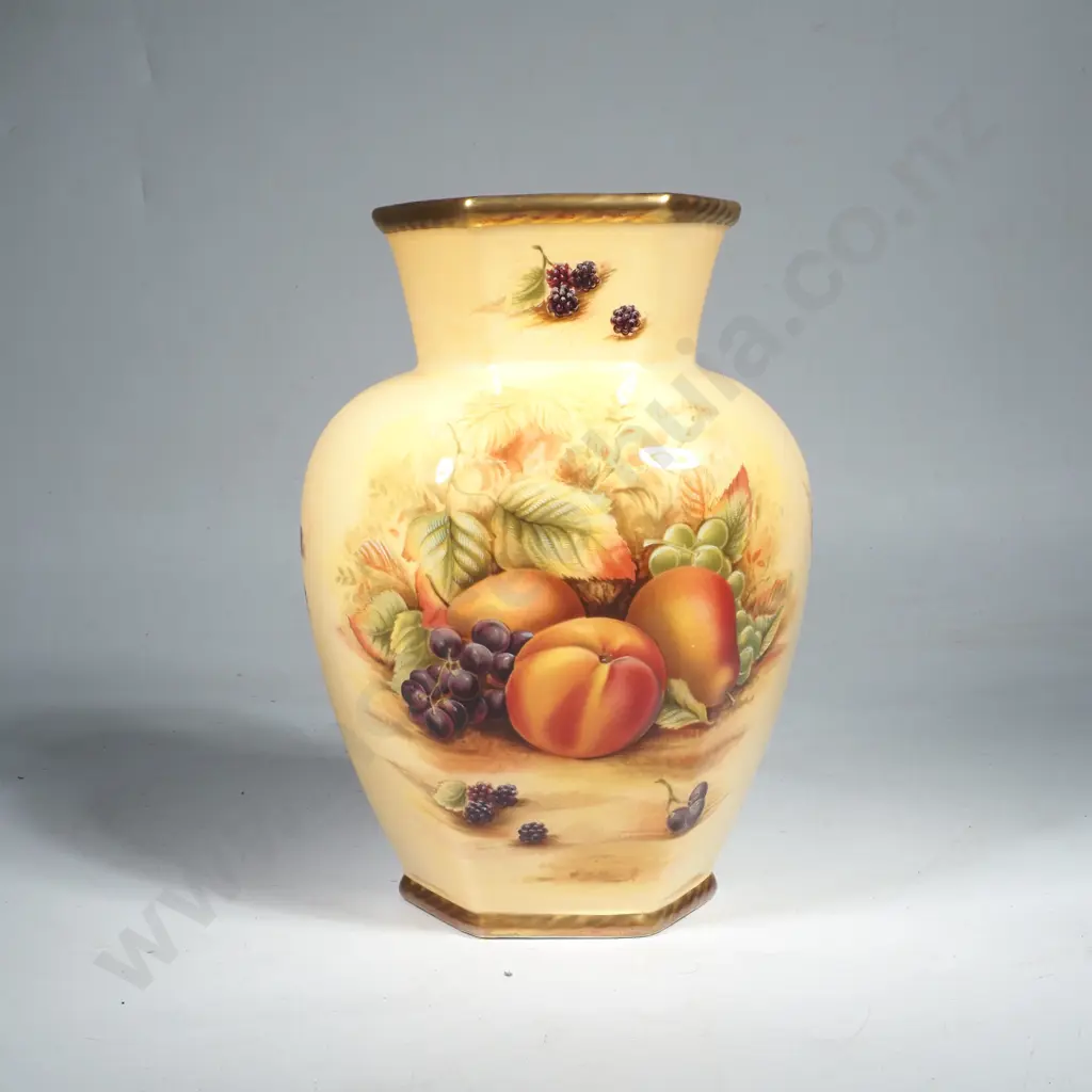 Large Aynsley 'Orchard Gold' Hexagonal Vase Image 1++