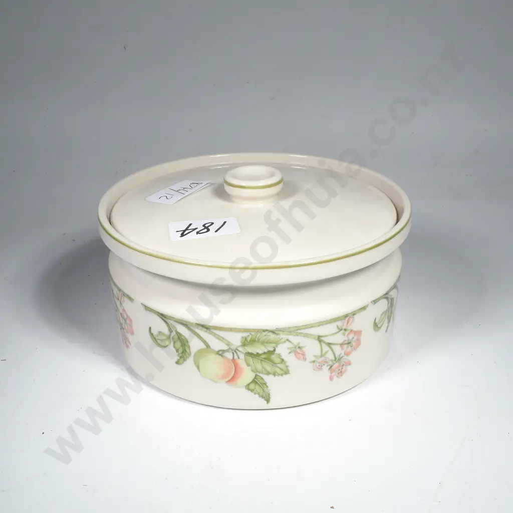 Vintage Wedgwood Casserole Dish w Botanical Pattern Image 1++