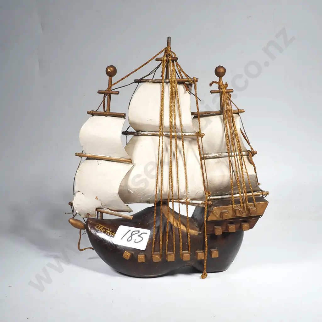 Vintage Flying Dutchman Clog Ship Electric Lamp - Made in Holland Image 1++