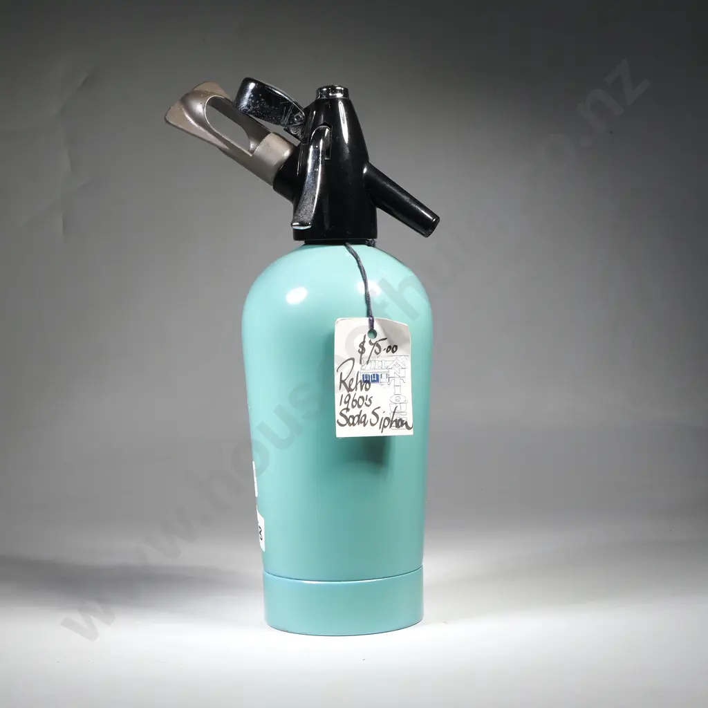Vintage 1960s Pale Blue Soda Syphon Image 1++