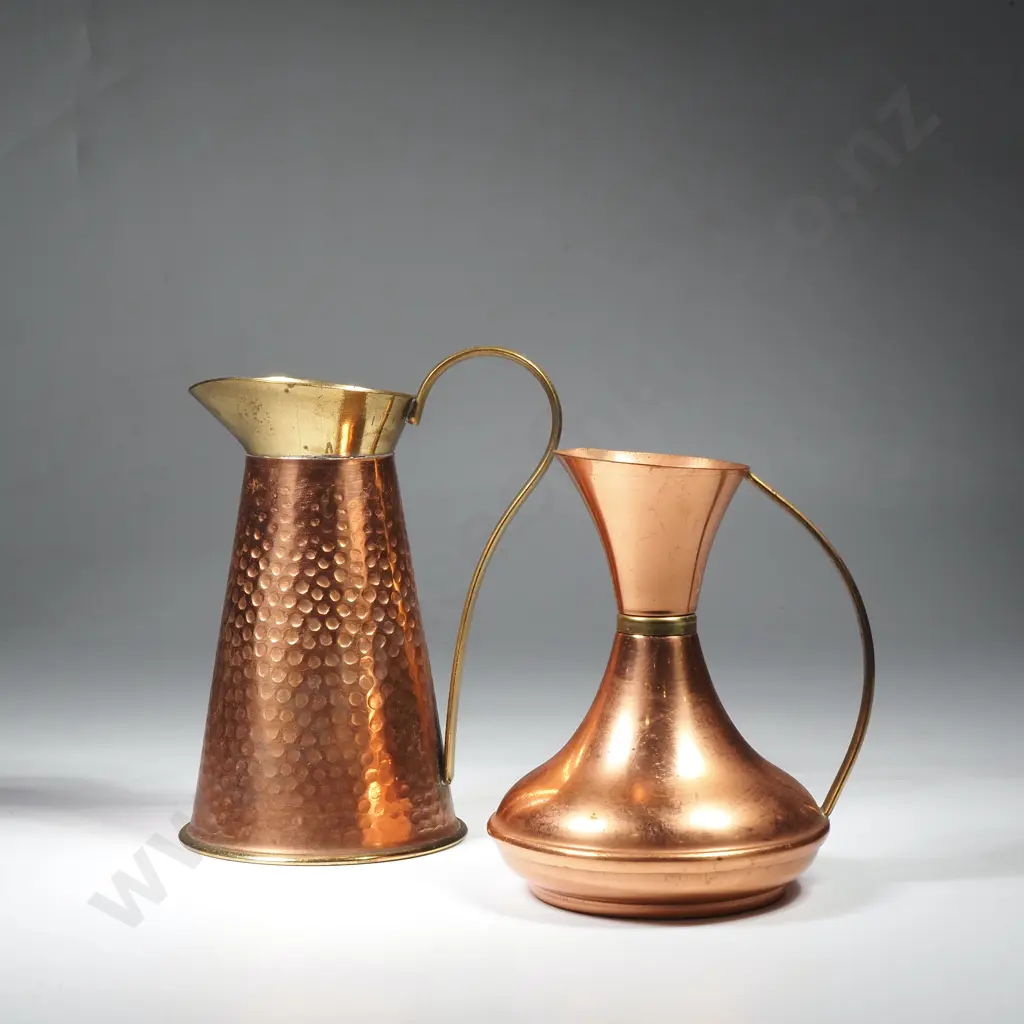 2 x Small Copper & Brass Jugs Image 1++