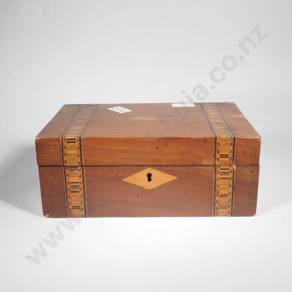 Victorian Marquetry Wooden Work Box a/f Image 1++
