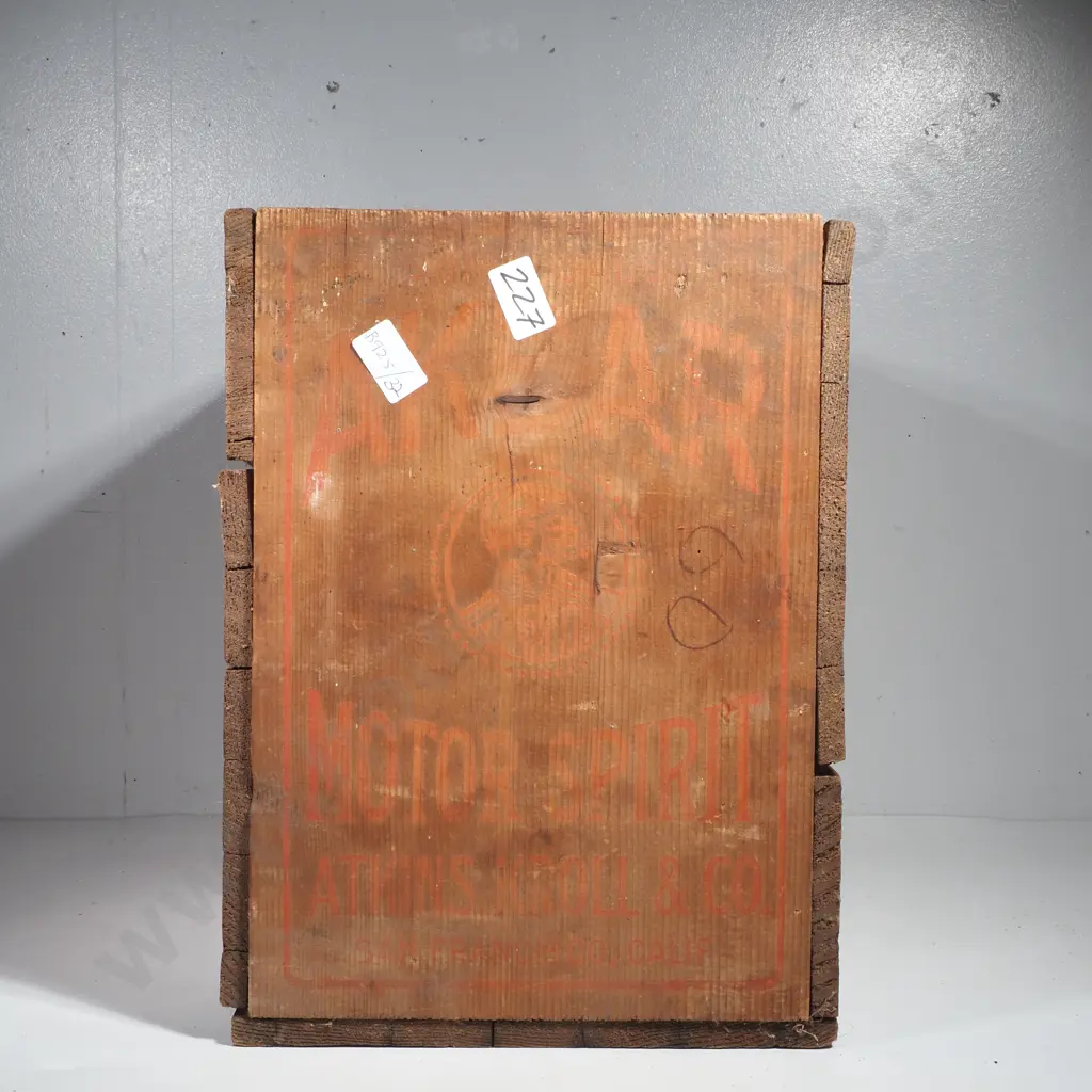 Akbar Motor Spirit Crate, A Rare Brand of Automotive Fuel Distributed late 20s & Early 1930s, A Rare Find for Collectors Image 1++