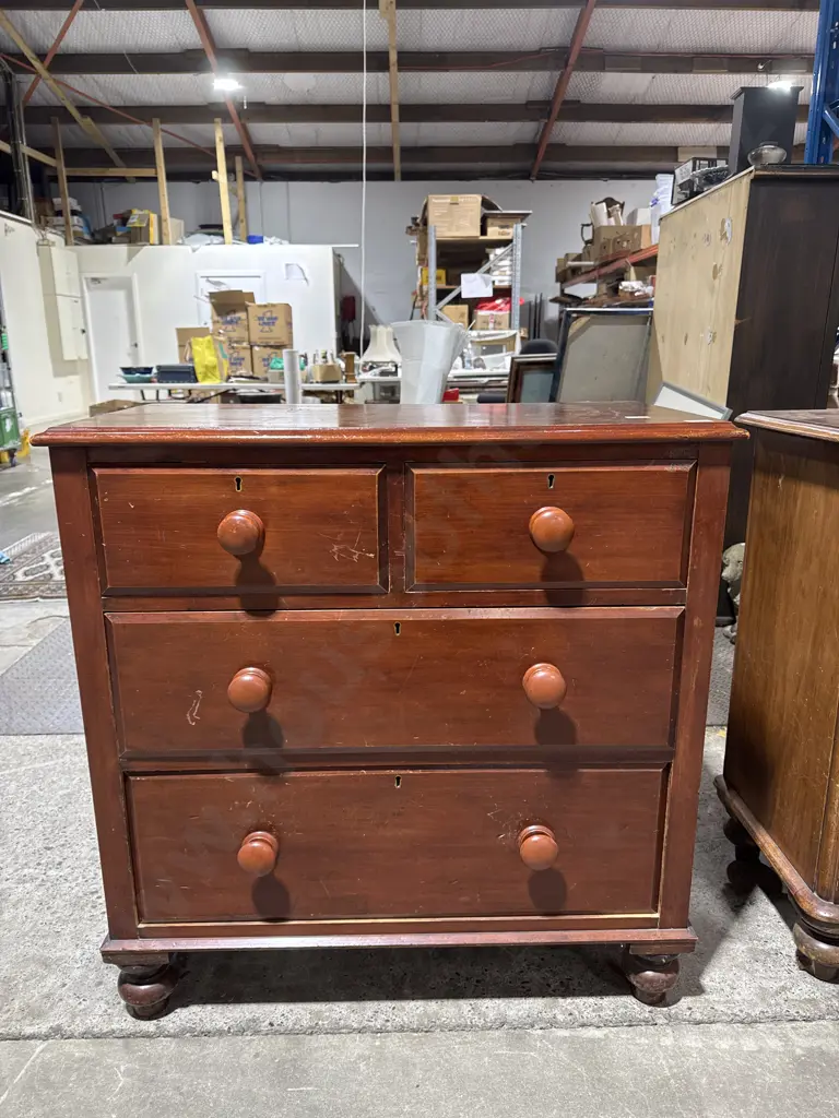 Rimu Colonial  Four Chest of Four Drawers Image 1++