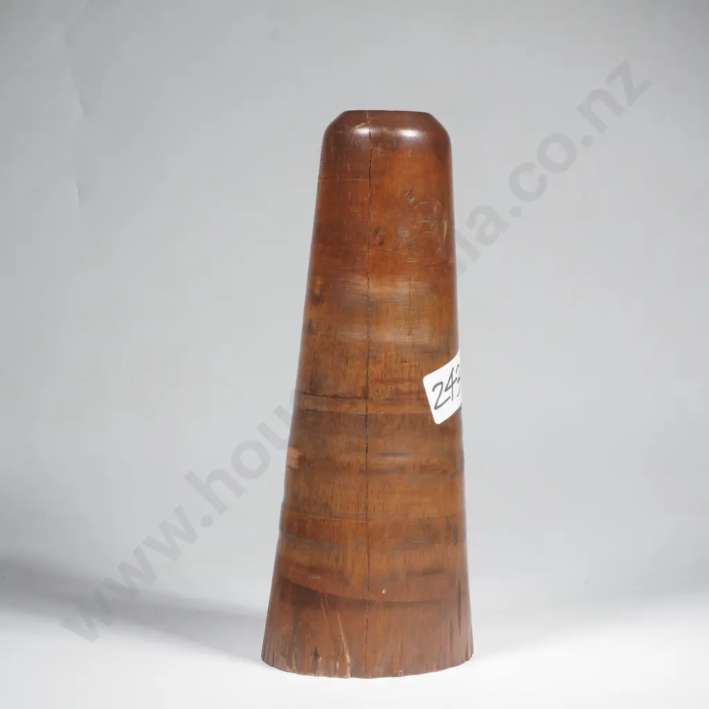 Large Conical Shape Piece of Hardwood, Possibly an Antique Industrial Yarn Pirn (Bobbin Winder) or Sugar Cane Mold Image 1++