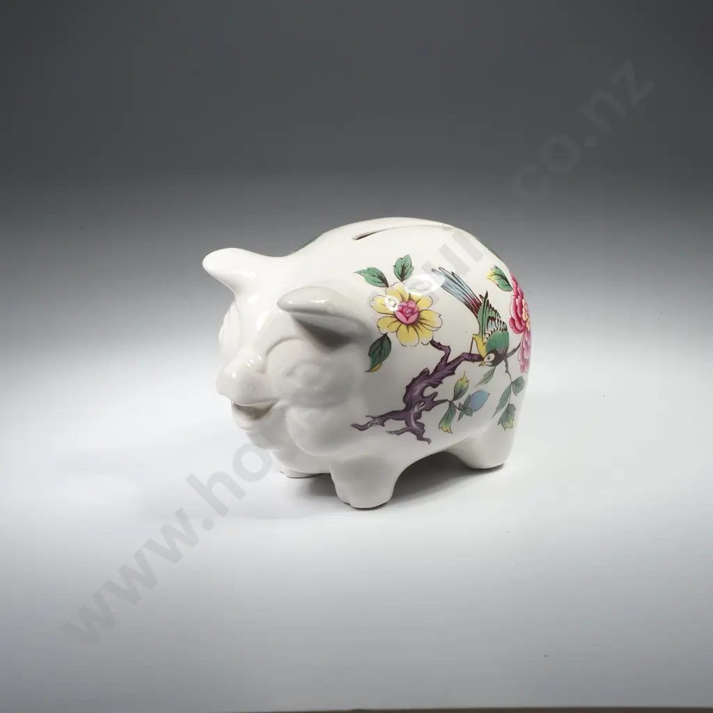 James Kent Old Foley Piggy Bank in the 'Chinese Rose' Pattern Image 1++