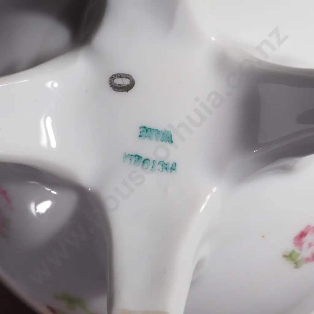 Double Handled Pottery Vase,Porcelain Vase, Victoria Ware Rose Bowl & Three Oval Handpainted Plates,all w Floral Designs Image 1++