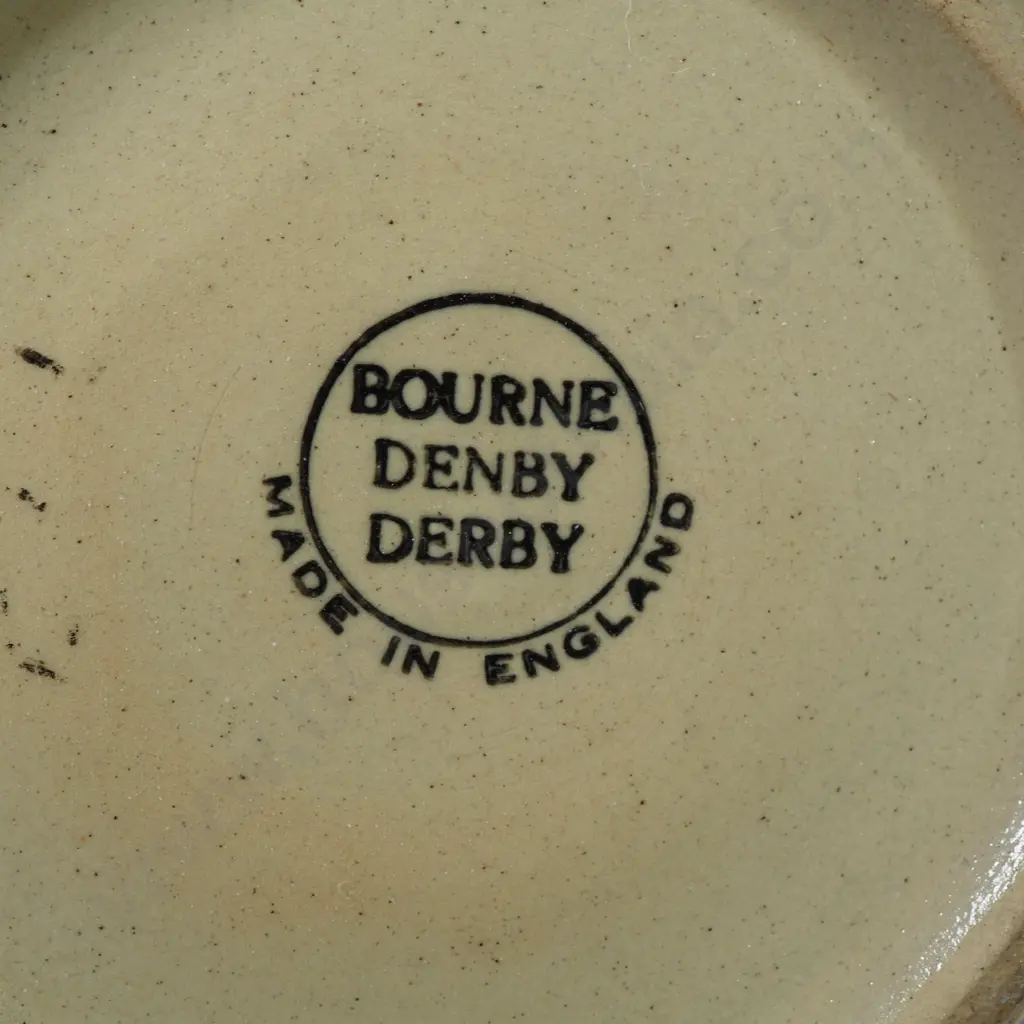 Set of Four Bourne Denby English Stoneware Tankards Embossed w Fox Hunting Theme Image 1++