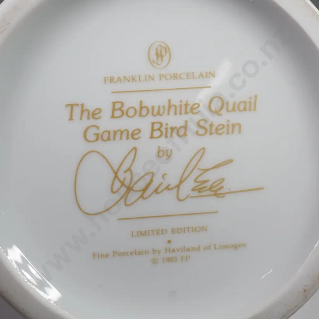 Vintage 'The Bobwhite Quail' Ltd Edition Beer Stein - Franklin Mint Image 1++
