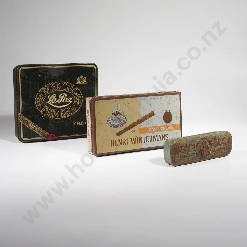 Vintage Small Tins- Tabacos Primeros, John Bull Repair Outfit & Herni Wintermins Image 1++