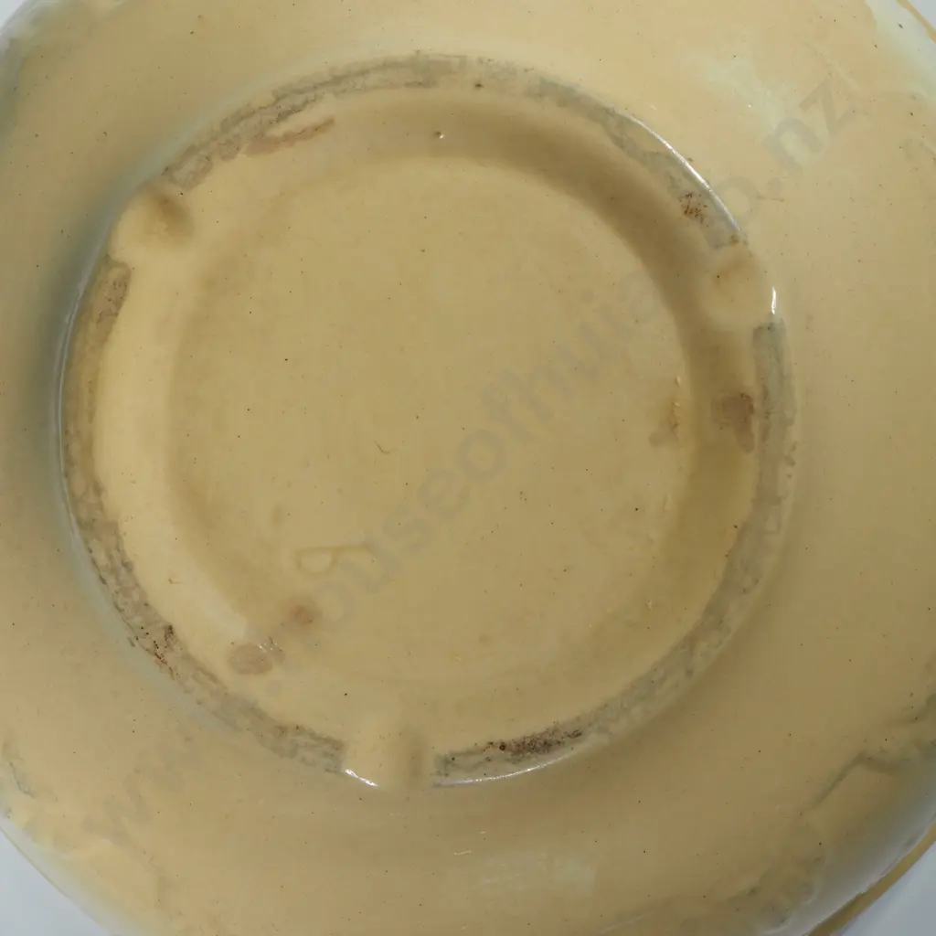 Vintage Yellow Glazed Mixing Bowl, White China Jelly Mould & an Antique Small Well & Tree Draining Platter for Asparagus Image 1++