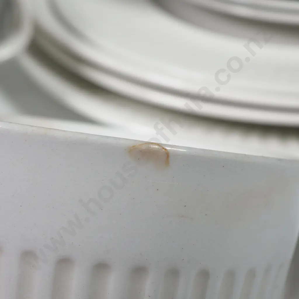 Part White Johnson Bros. Dinner Set w Fluted Rim Image 1++