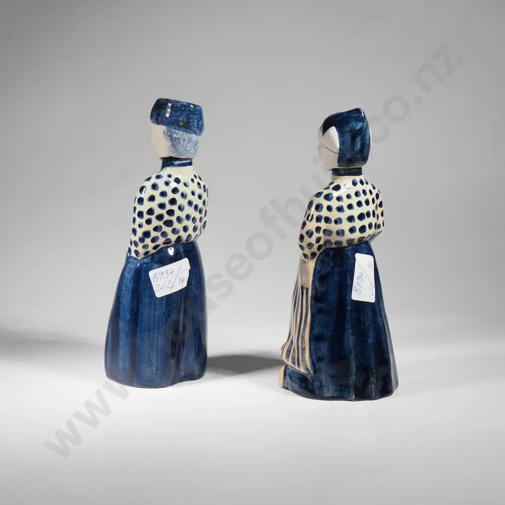 Vintage Delft Pottery Liquor Bottles - Heads Fixed Image 1++