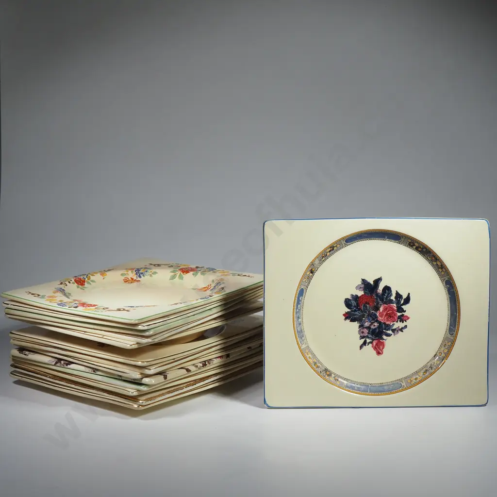 14 x Royal Staffordshire 'The Biarritz' Plates - Various Patterns Image 1++