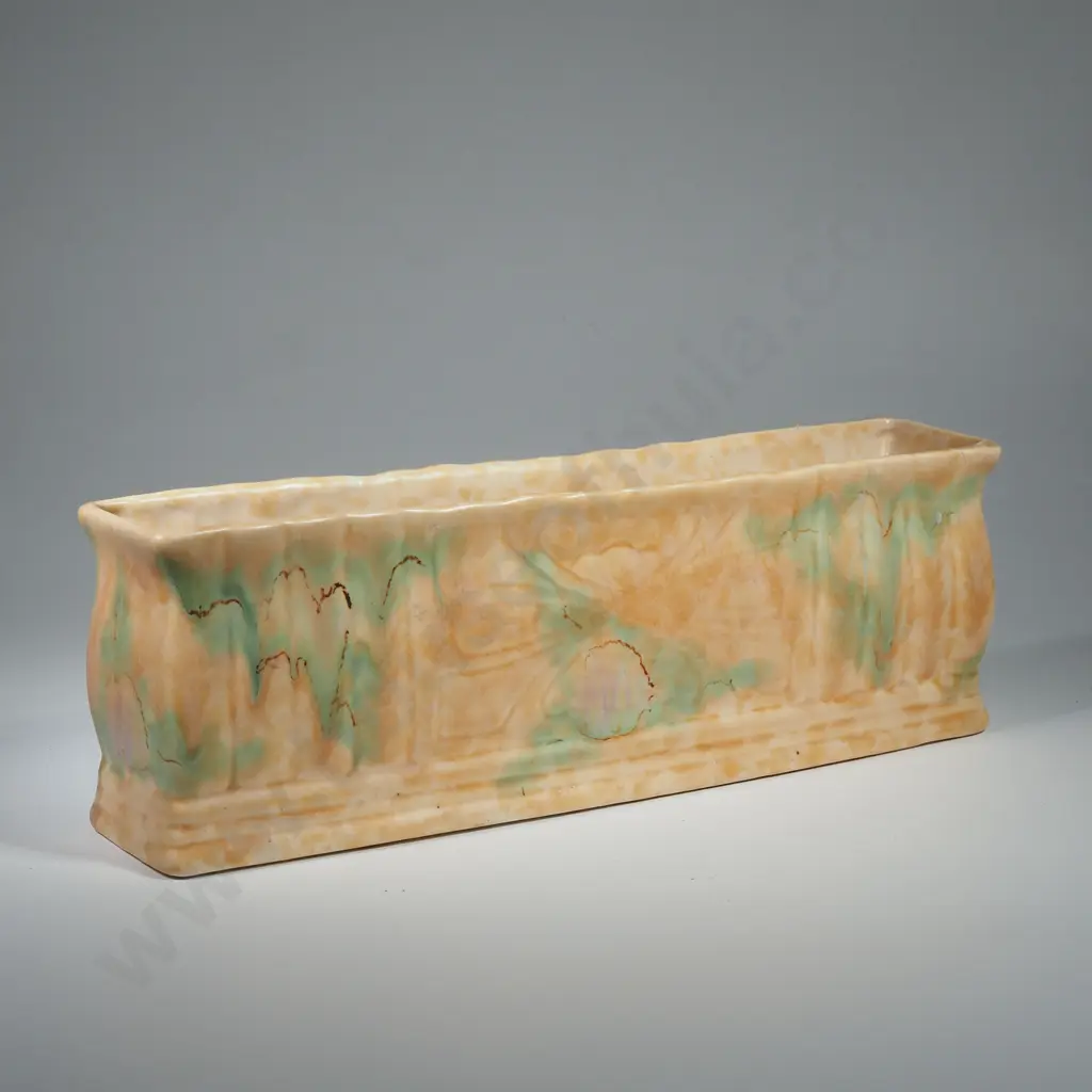 Beswick Trough Vase w Mottled Brown & Green Glaze Image 1++