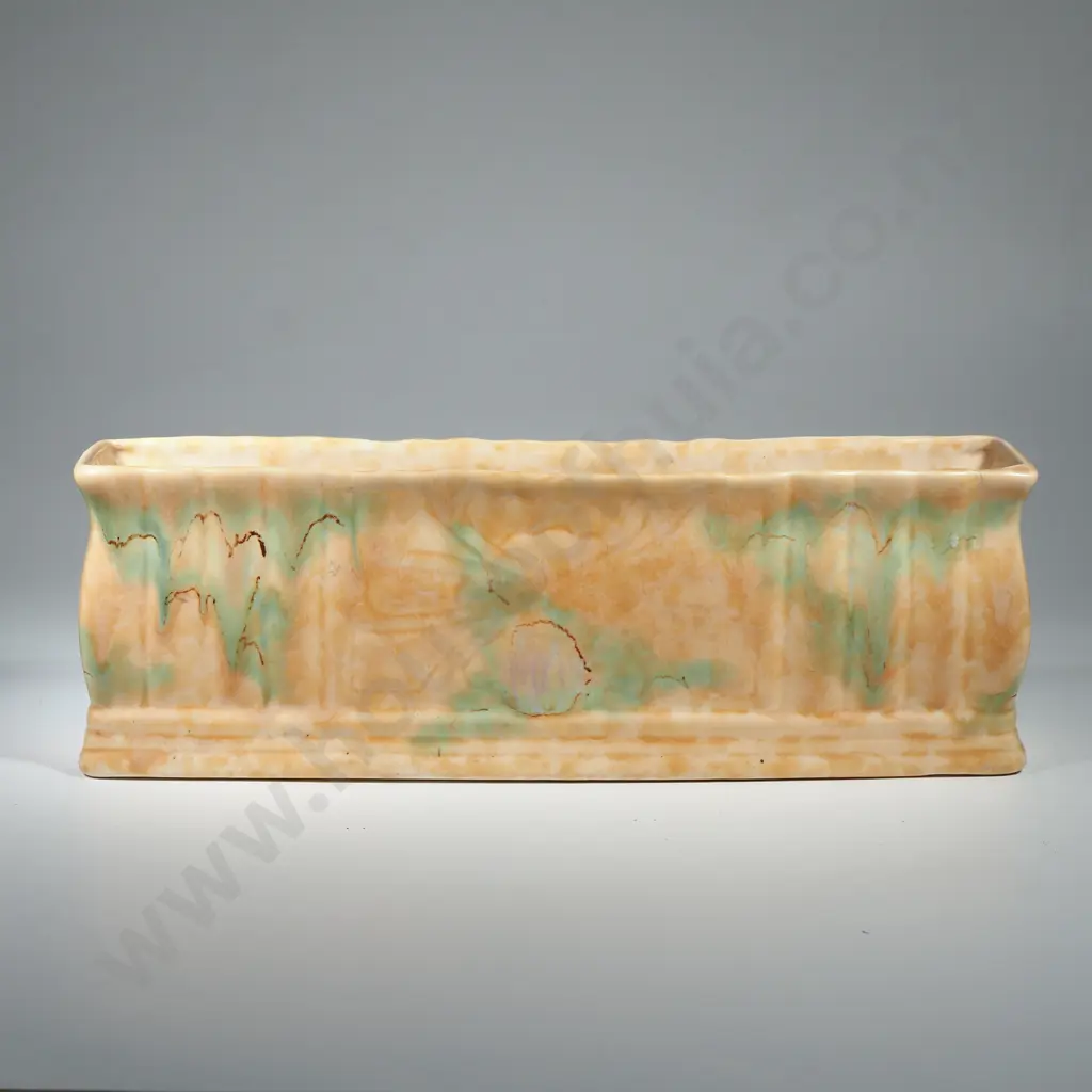 Beswick Trough Vase w Mottled Brown & Green Glaze Image 1++