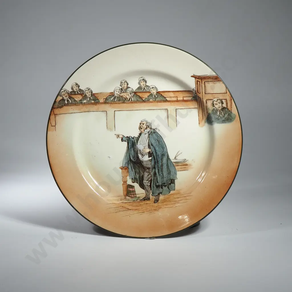 Royal Doulton Dickens Ware 'Sergeant Buzfuz' Plate - D2973 Image 1++