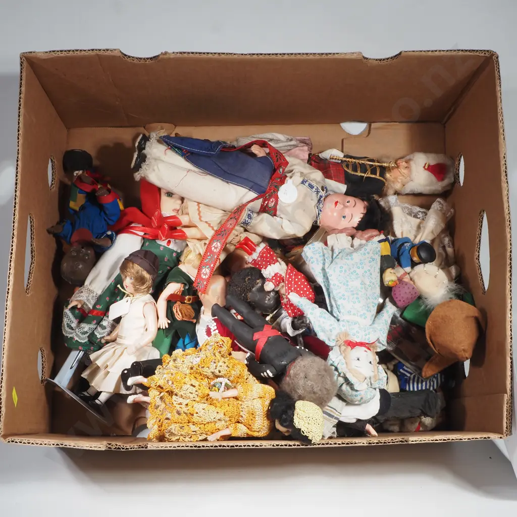 Box of Small Dolls w National Costumes Image 1++