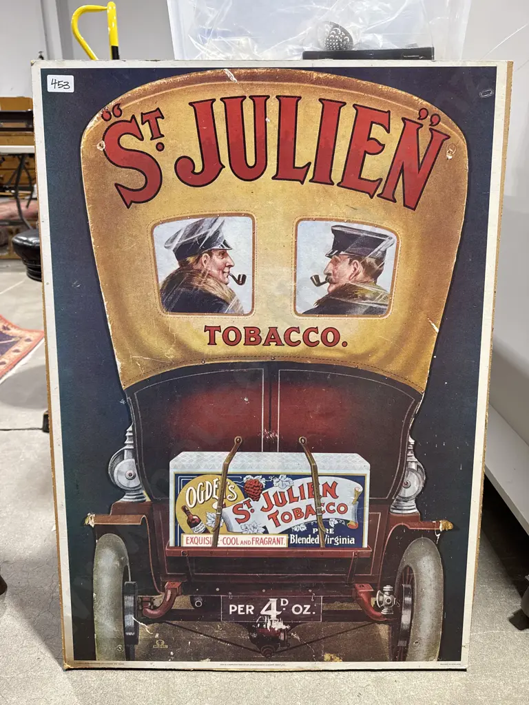 Advertising Sign on Board for Ogden's St Julien Tobacco Image 1++