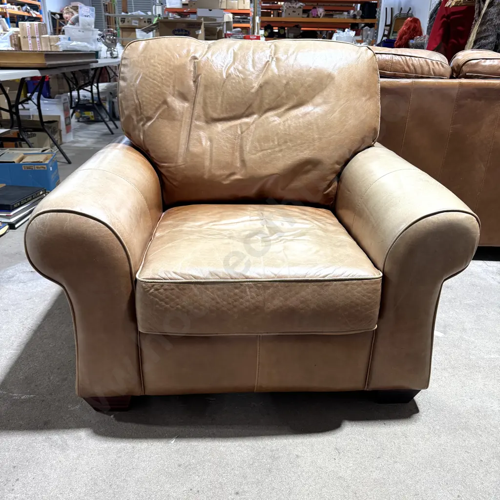 3 Piece Leather Lounge Suite Image 1++
