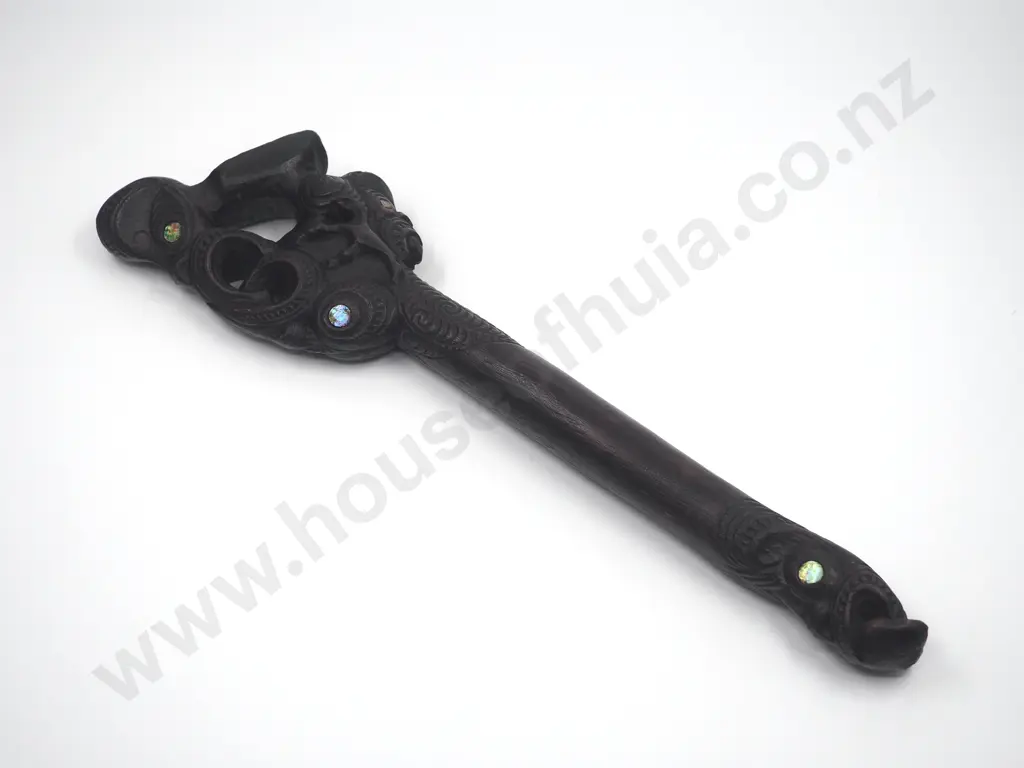 Highly Decorative Wooden Adze Handle Image 1++