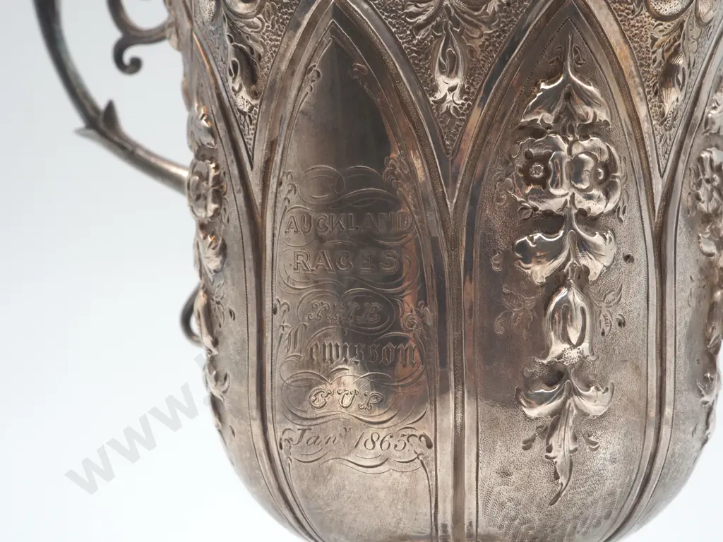 The Historically Important "Lewisson Cup Jan 1865" A Sterling Trophy for Horse Racing in Auckland from 1865 Image 1++