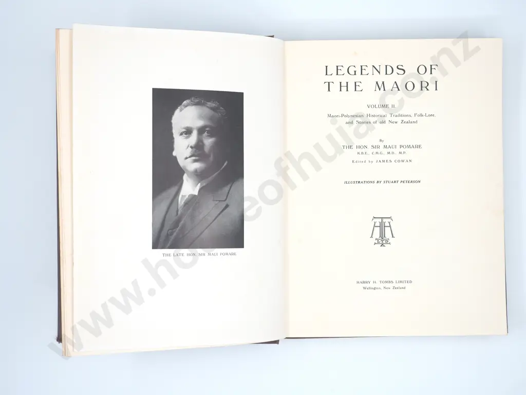 "Legends of The Maori" By Sir Maui Pomare & James Cowan First Edition Image 1++