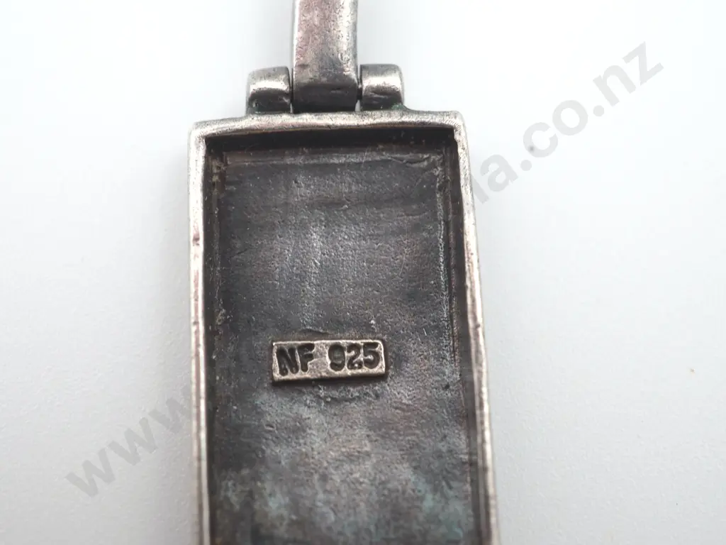Vintage Sterling Silver Paua Pendant Image 1++