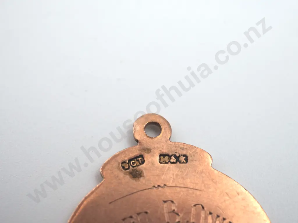 NZ Federation Justicies Association 9ct 6.94 Grams Gold Fob Image 1++