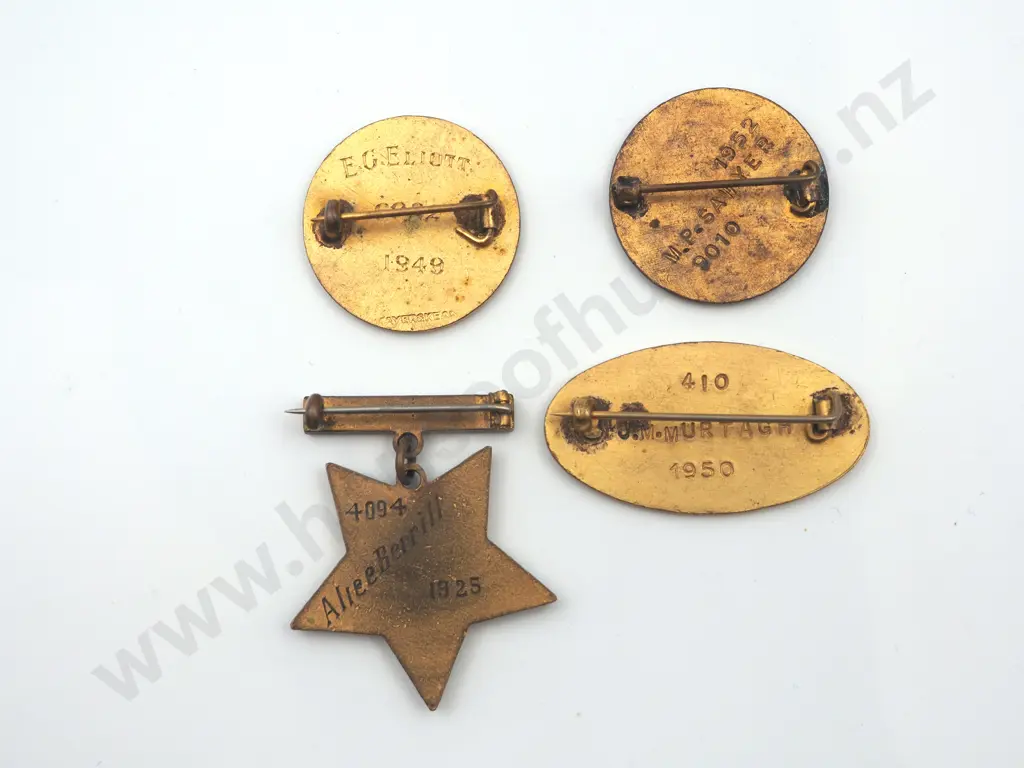 4 x vintage New Zealand Nursing badges. 1925 to 1952 Image 1++