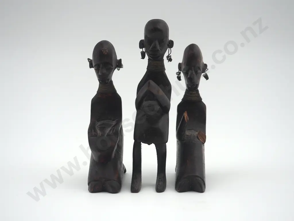 Carved Wooden African Figurines Image 1++