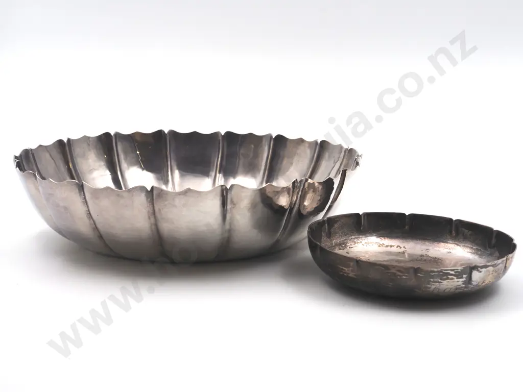Large Sterling Silver Bowl: 629 Grams Image 1++
