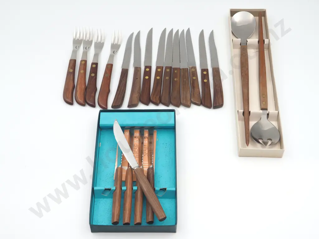 Collection of Mid-Century Cutlery & Salad Servers Image 1++