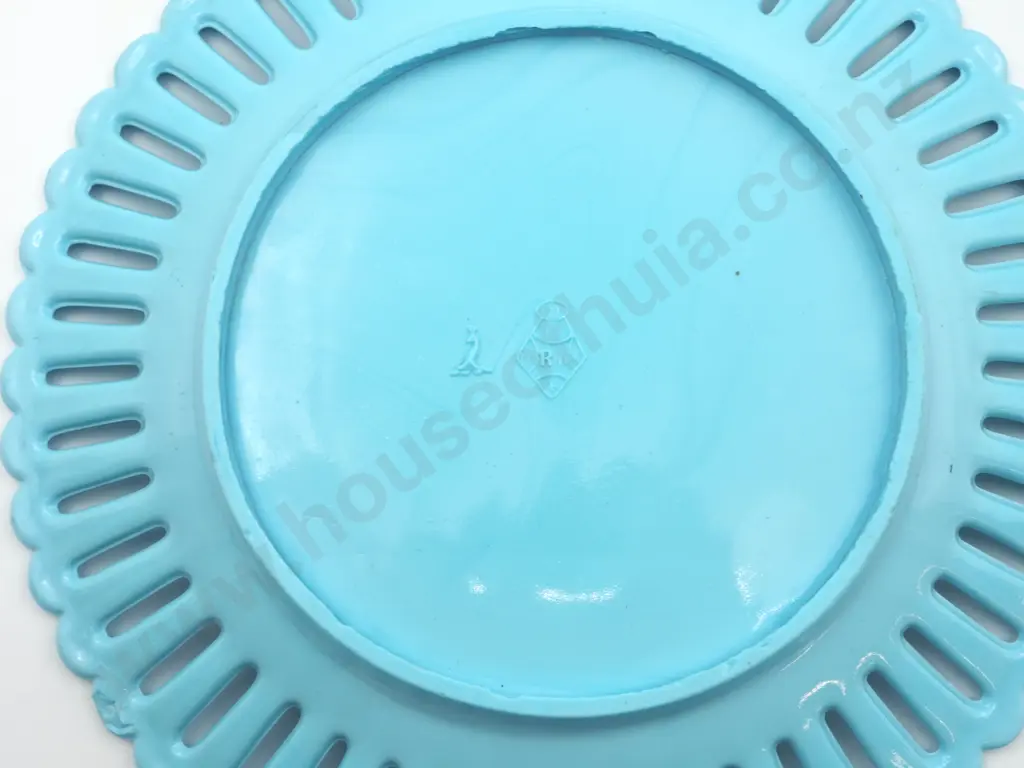Two Basket Weave Sowerby Glass Plates A/F Image 1++