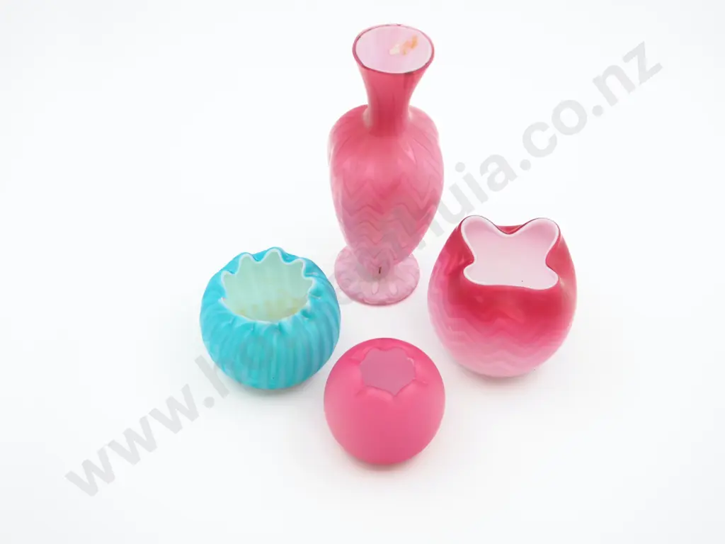 Four Opaque Glass Vases; One A/F Image 1++