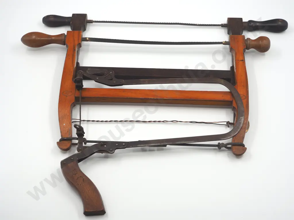 Three Antique Fret Saws Image 1++