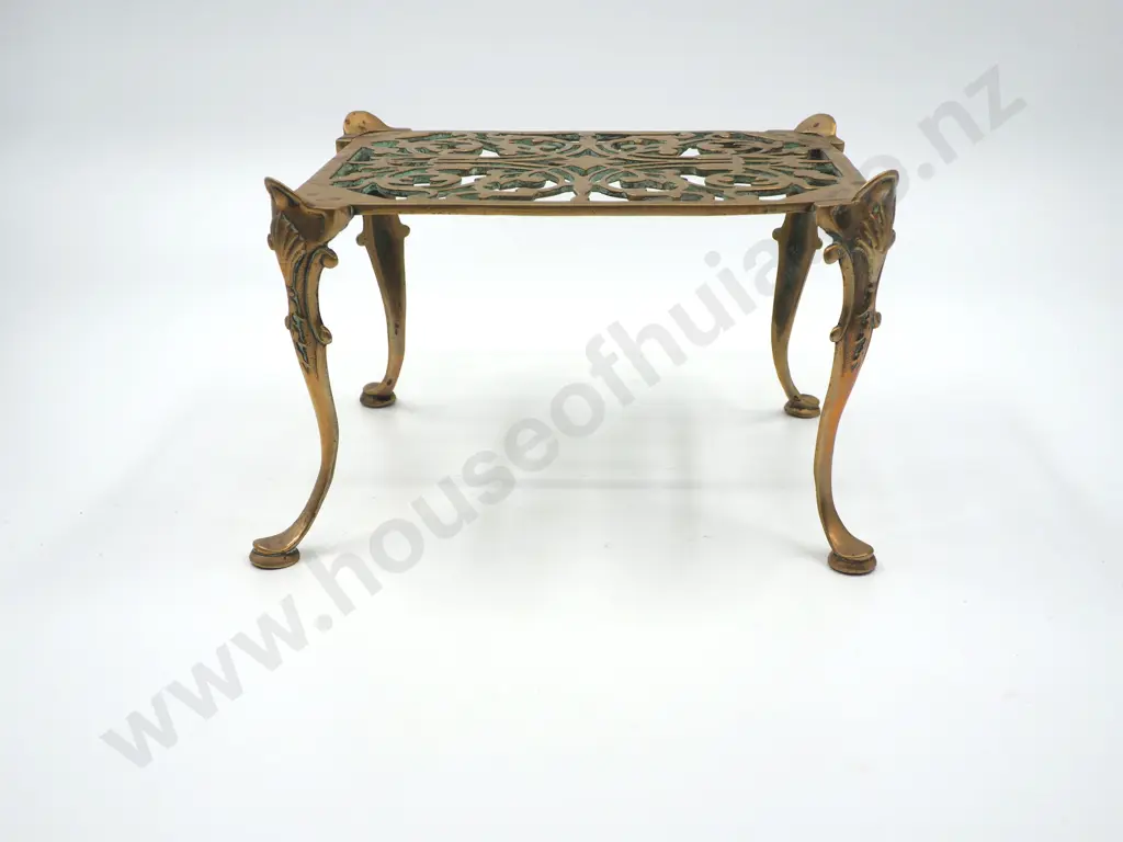 Two Small Brass Footstools Image 1++