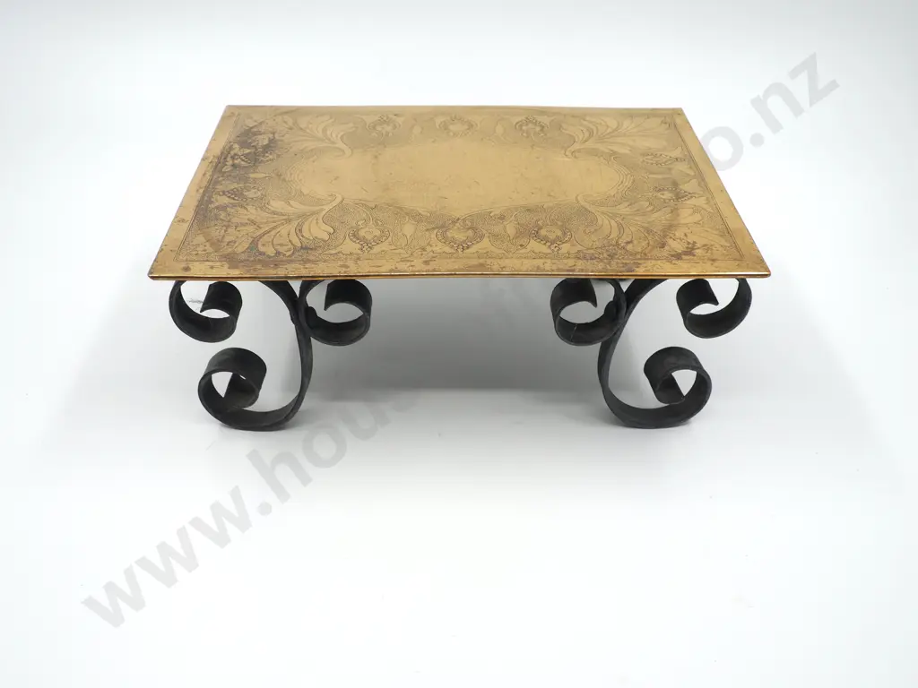 Two Small Brass Footstools Image 1++