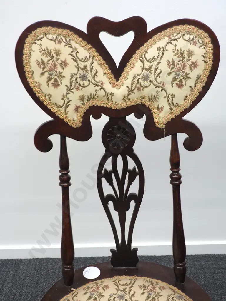 Art Nouveau Style Occasional Butterfly Back Chair Image 1++