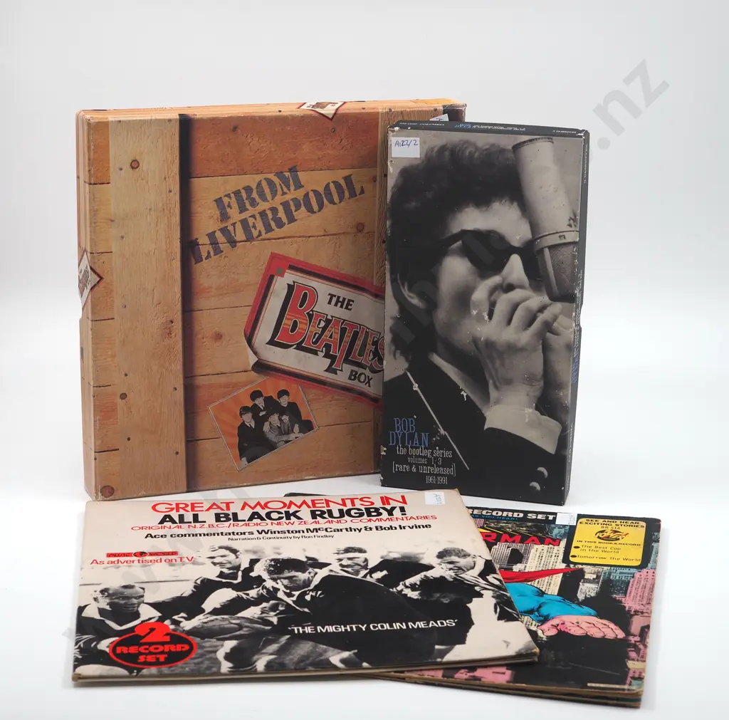 Three Boxes of Records & Box of Cassettes Image 1++