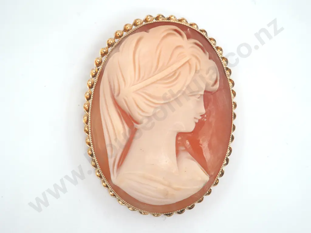 Cameo Brooch in 9ct Gold Image 1++