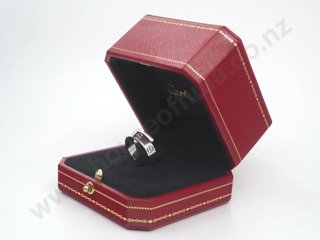 Platinum Cartier Love Ring in Original Box Image 1++