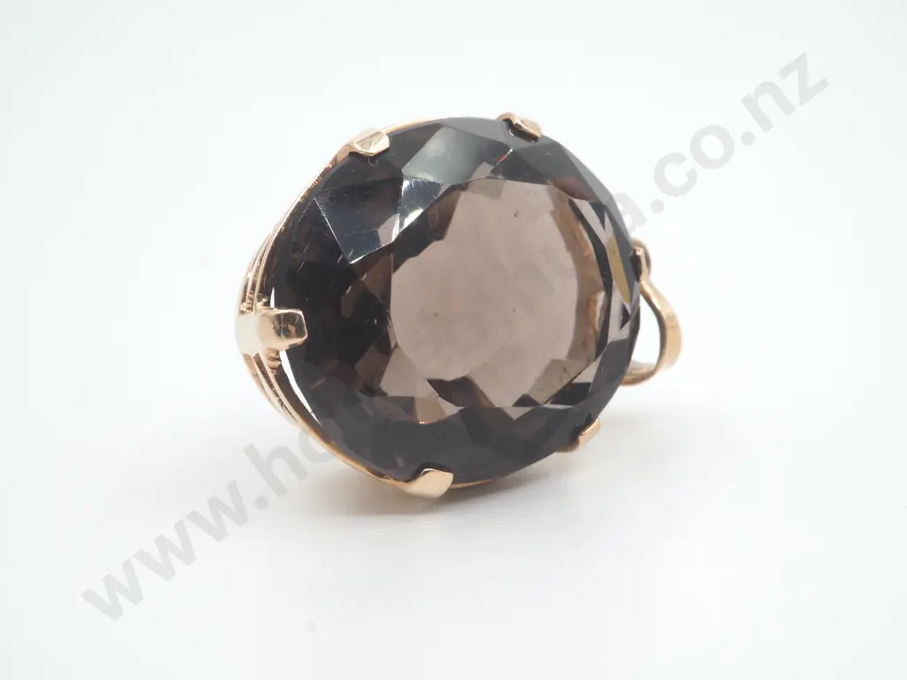 Large Smoky Quartz 9ct Gold Pendant  Image 1++