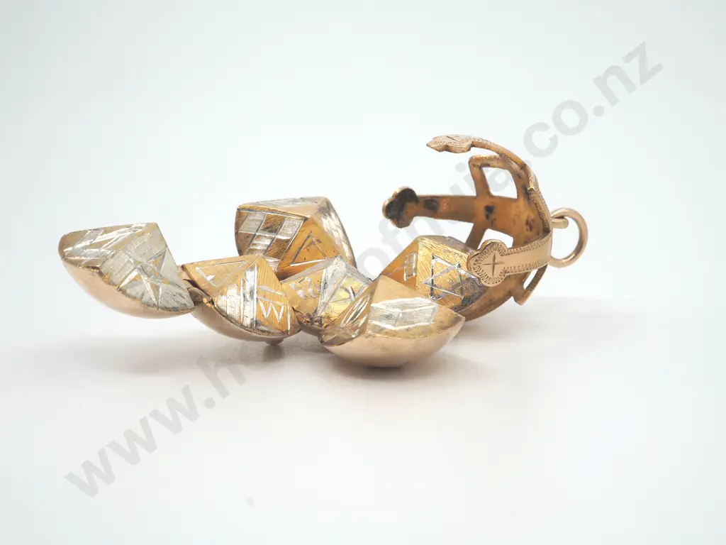 Masonic Gold Opening Ball Pendant Image 1++