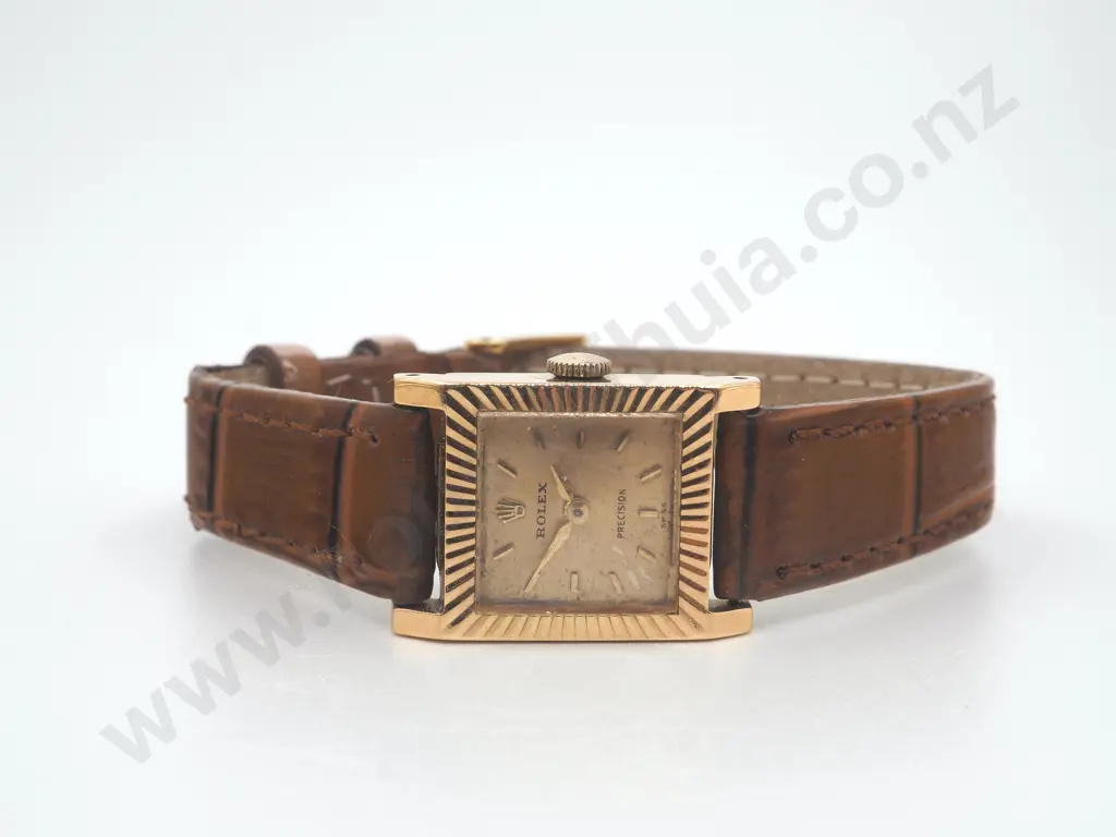 Rolex Precision 18ct Gold Wrist Watch Image 1++