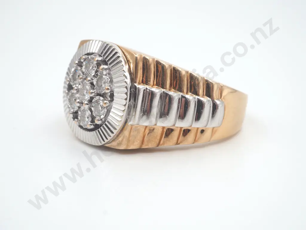 Heavy Diamond Ring in 10ct Gold Image 1++