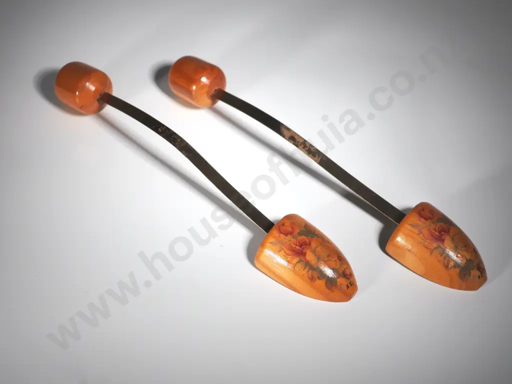 Vintage Pair of NZ Wooden Shoe Trees Image 1++