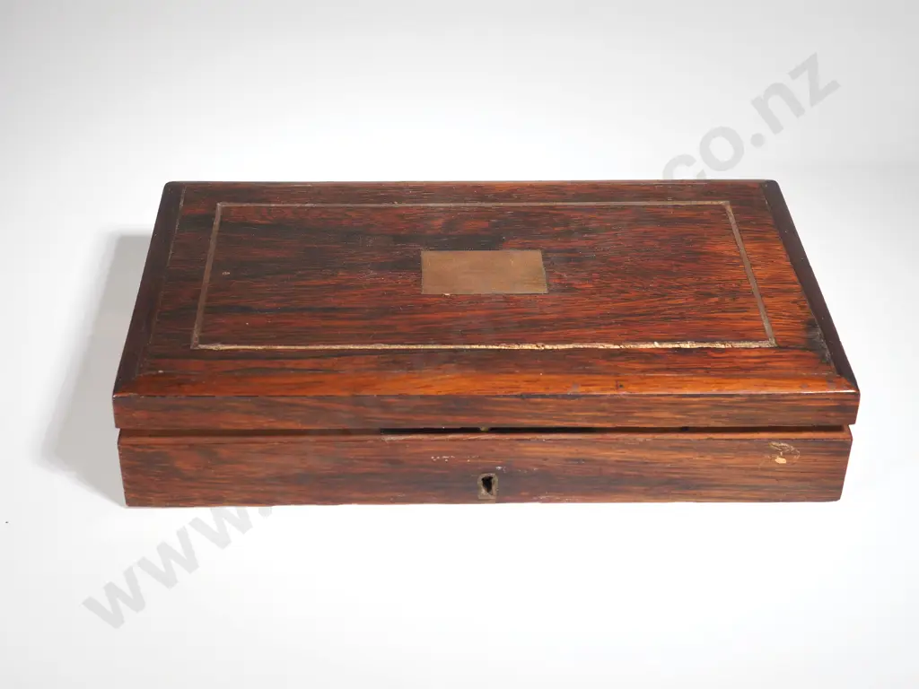 Antique Rosewood & Brass Architects Box w Most Instruments Present Image 1++