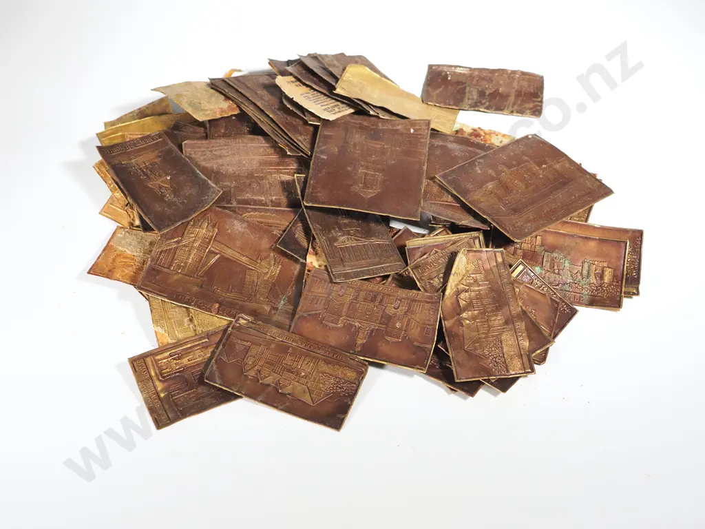 Large Lot of Summit Cigarettes Copper Embossed Cards "Famous Land Marks and Buildings" Image 1++