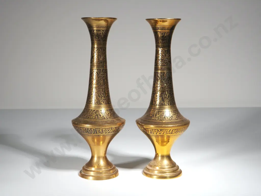 Pair of Brass Vases Image 1++